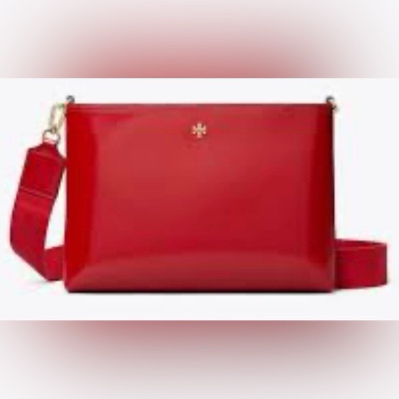 Tory Burch Handbags - Tory Burch NWT Blake Patent Leather Swingpack Crossbody 156480 In Lipstick Red